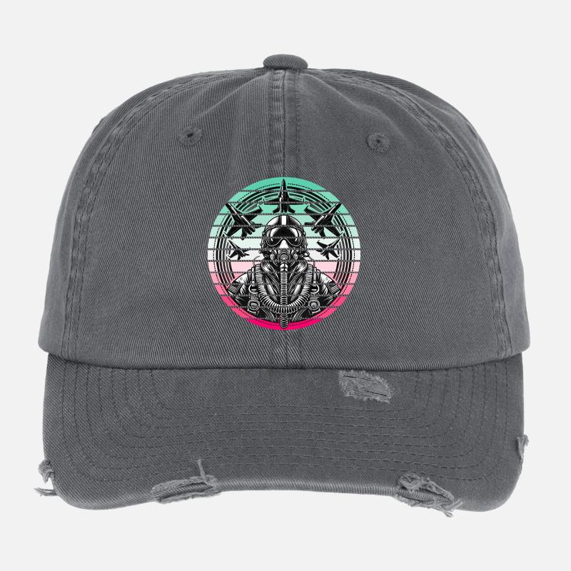 Pilote de jet – Force aérienne Casquette vintage effet usé Flexfit