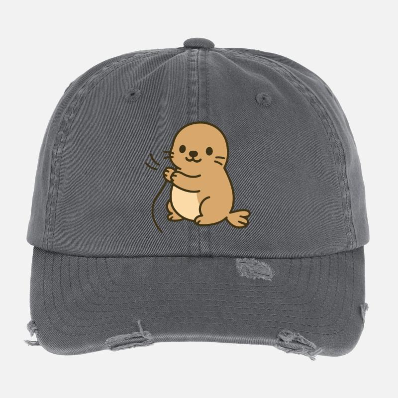 Snuggled up & sea Flexfit Vintage Destroyed Cap