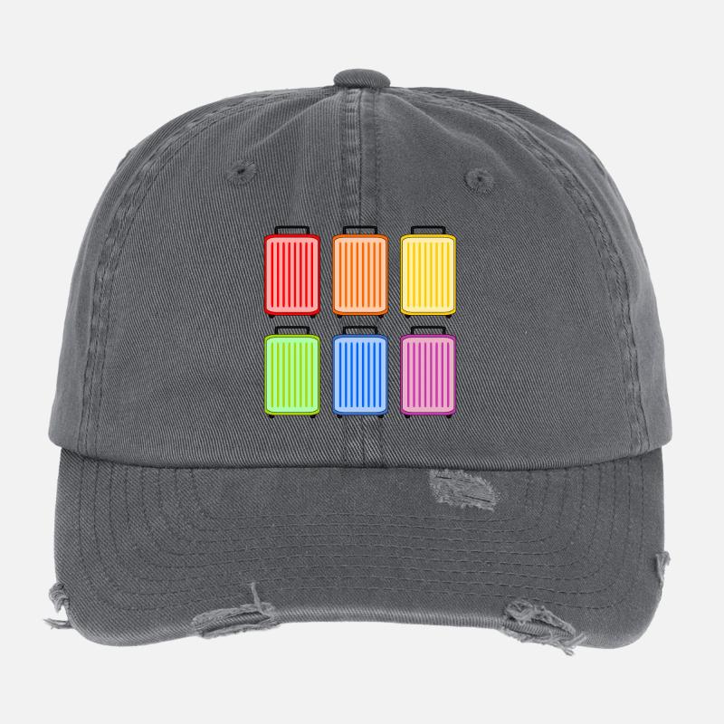 KOFFER REGENBOGEN Flexfit Vintage Destroyed Cap