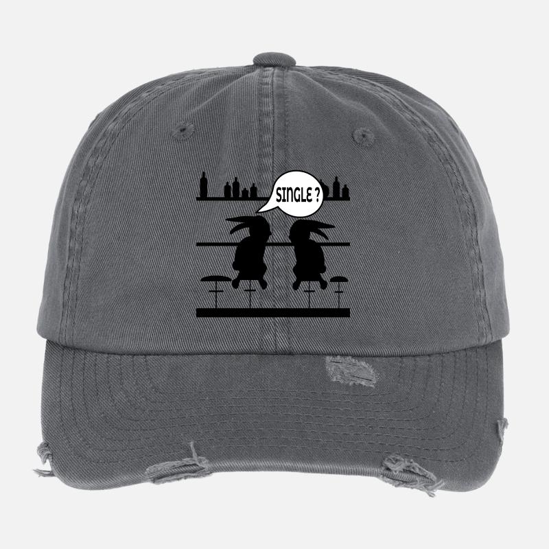 DRÔLE DE LAPIN UNIQUE Casquette vintage effet usé Flexfit