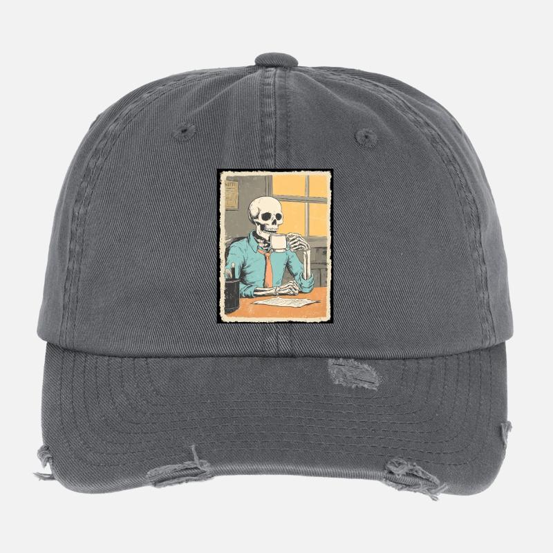 Tot aber motiviert (Kaffee sei Dank) Flexfit Vintage Destroyed Cap