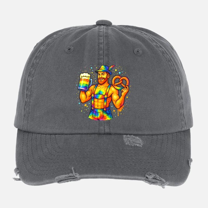 pride bavarian Flexfit Vintage Destroyed Cap