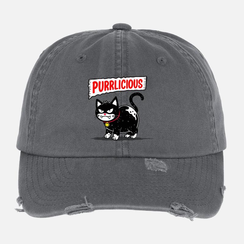 Pourpre de chat Casquette vintage effet usé Flexfit