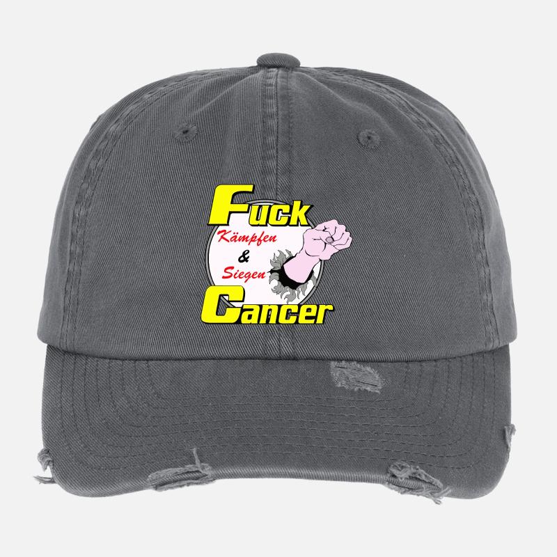 Lutter et vaincre le cancer Casquette vintage effet usé Flexfit