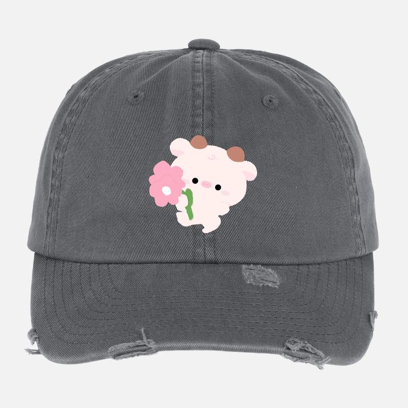 Vache romantique Casquette vintage effet usé Flexfit