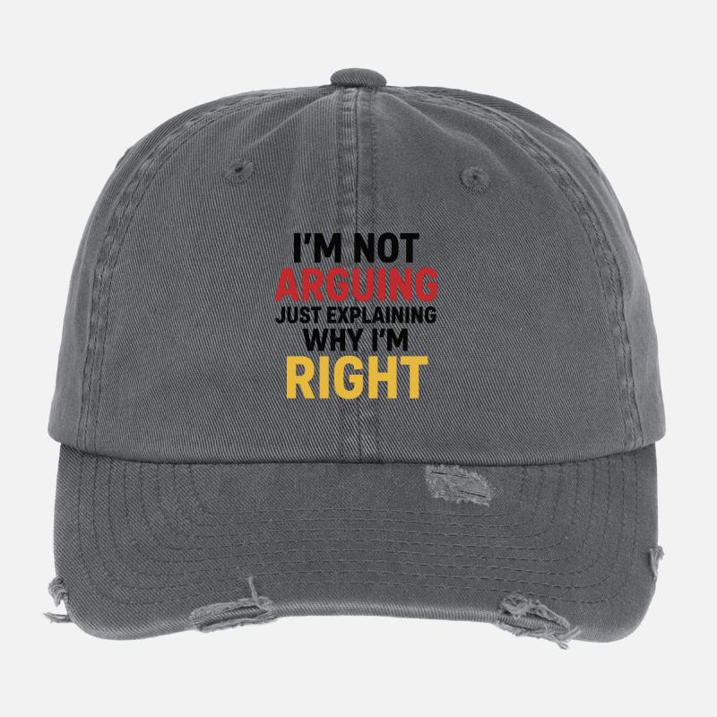 Self Expression Humor Design Flexfit Vintage Destroyed Cap