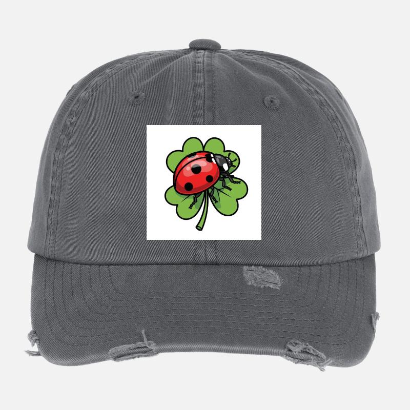 Trèfle avec motif coccinelle Casquette vintage effet usé Flexfit