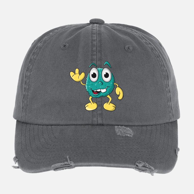 Drôle de monstre Casquette vintage effet usé Flexfit