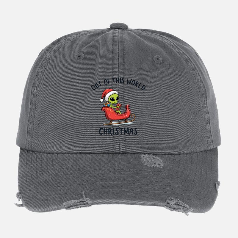 Alien Xmas – Noël hors du commun Casquette vintage effet usé Flexfit