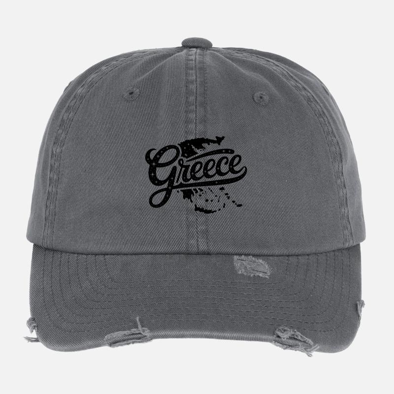 Grèce - Conception de souvenirs Casquette vintage effet usé Flexfit