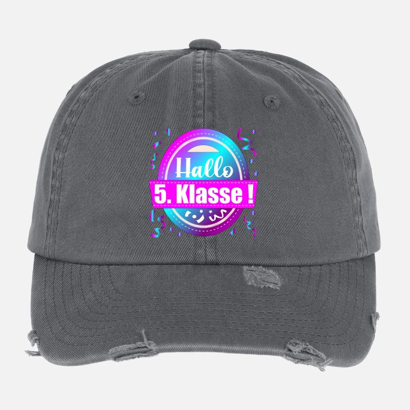 SCHULANFANG FÜNFTKLÄSSLER 5. Klasse Flexfit Vintage Destroyed Cap