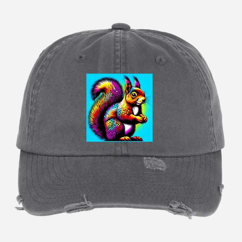 écureuil Casquette vintage effet usé Flexfit