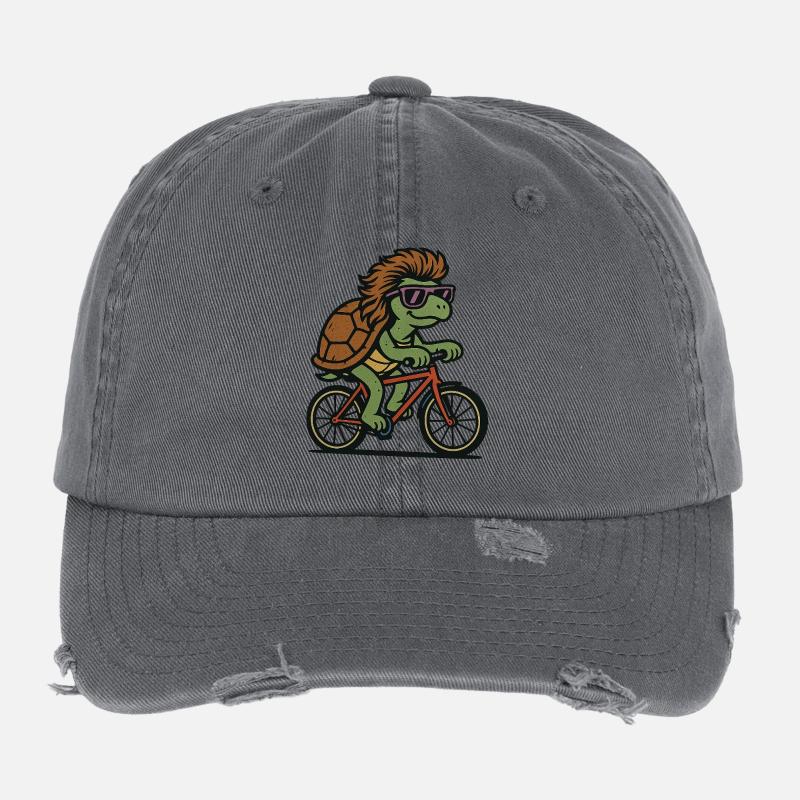 Bike Turtle Flexfit Vintage Destroyed Cap