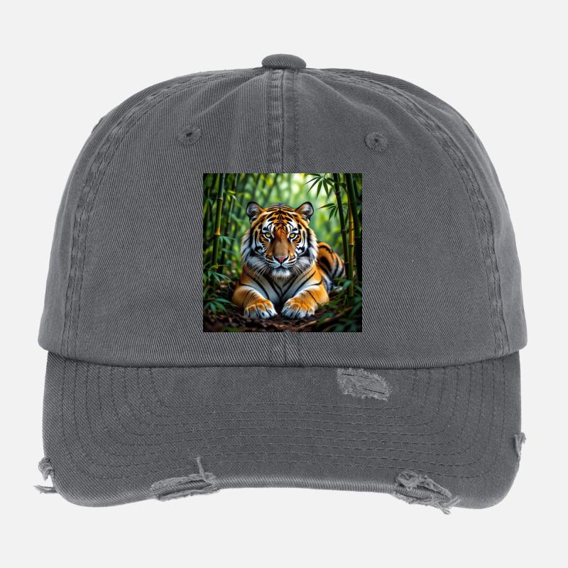 Dschungel-Tiger Flexfit Vintage Destroyed Cap