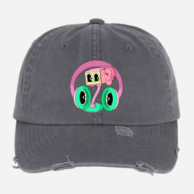 FRÉQUENCE Casquette vintage effet usé Flexfit