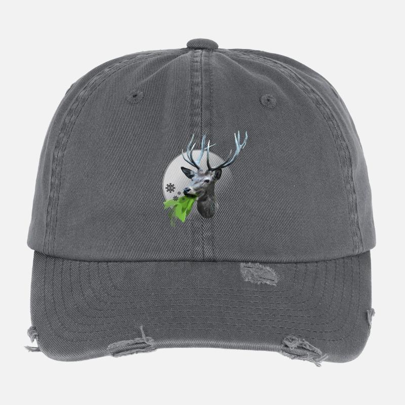 Deer vomits Corona viruses Flexfit Vintage Destroyed Cap