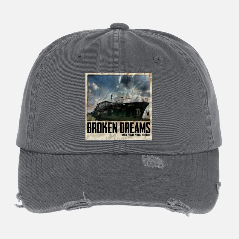 Verfallenes Schiff mit Himmelshintergrund Flexfit Vintage Destroyed Cap