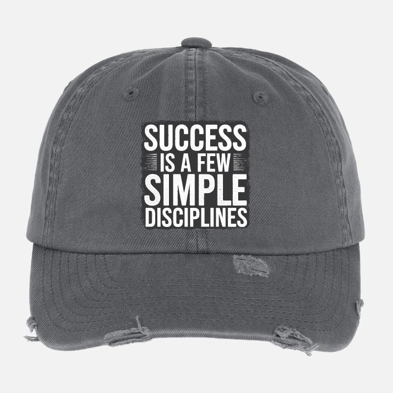 Typographie de citation de succès inspirante Casquette vintage effet usé Flexfit