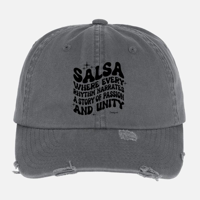 Cuban Salsa Dance Lovers T-Shirt Flexfit Vintage Destroyed Cap