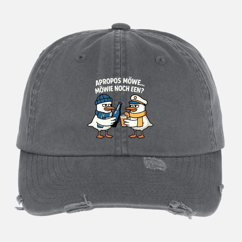 Möwe Motiv Flexfit Vintage Destroyed Cap