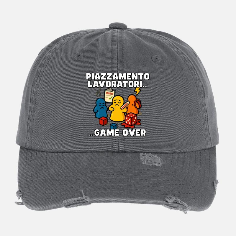Worker-Placement: Ende des Spiels Flexfit Vintage Destroyed Cap
