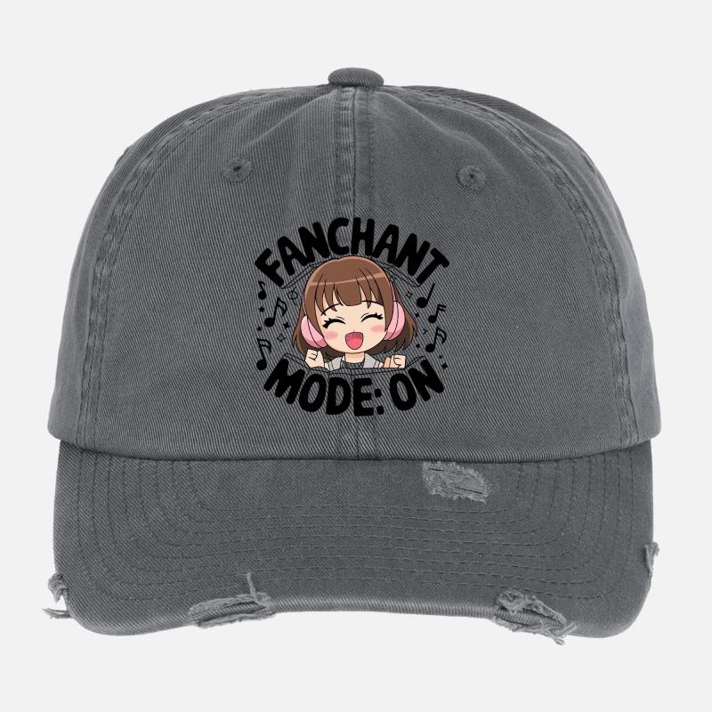 K-Pop Fanchant Corée Musique Casquette vintage effet usé Flexfit