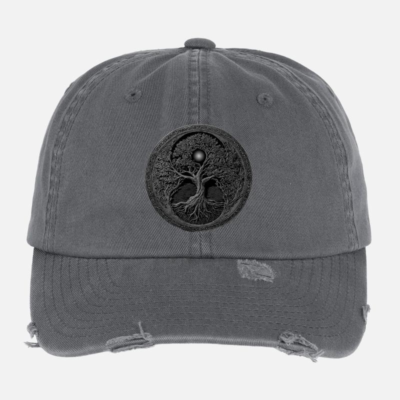 Médaille viking valhalla Casquette vintage effet usé Flexfit