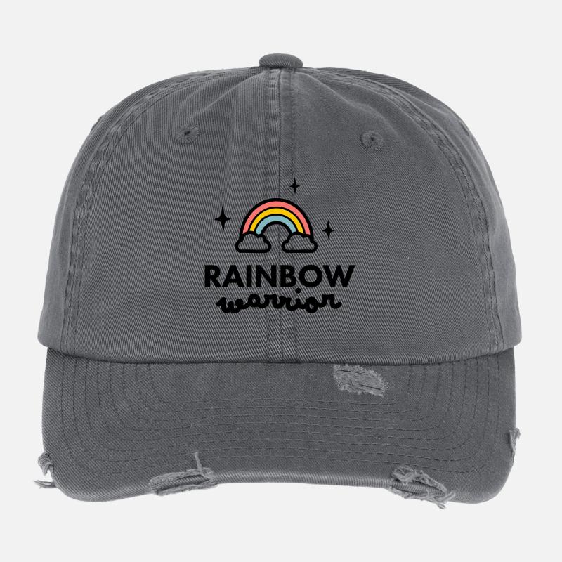 Rainbow Warrior logo Flexfit Vintage Destroyed Cap
