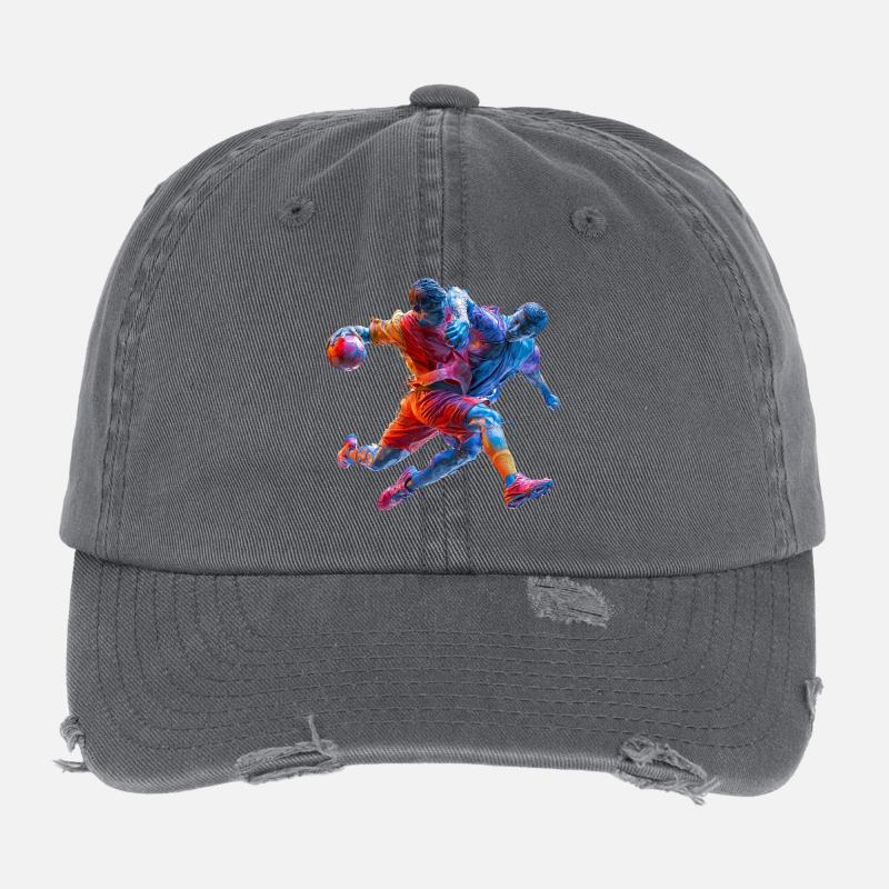 Action de handball tempête de couleurs Casquette vintage effet usé Flexfit