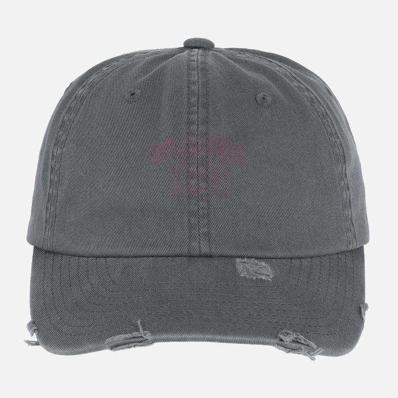 Göteborg 031 Design mit gebogenem Text Flexfit Vintage Destroyed Cap