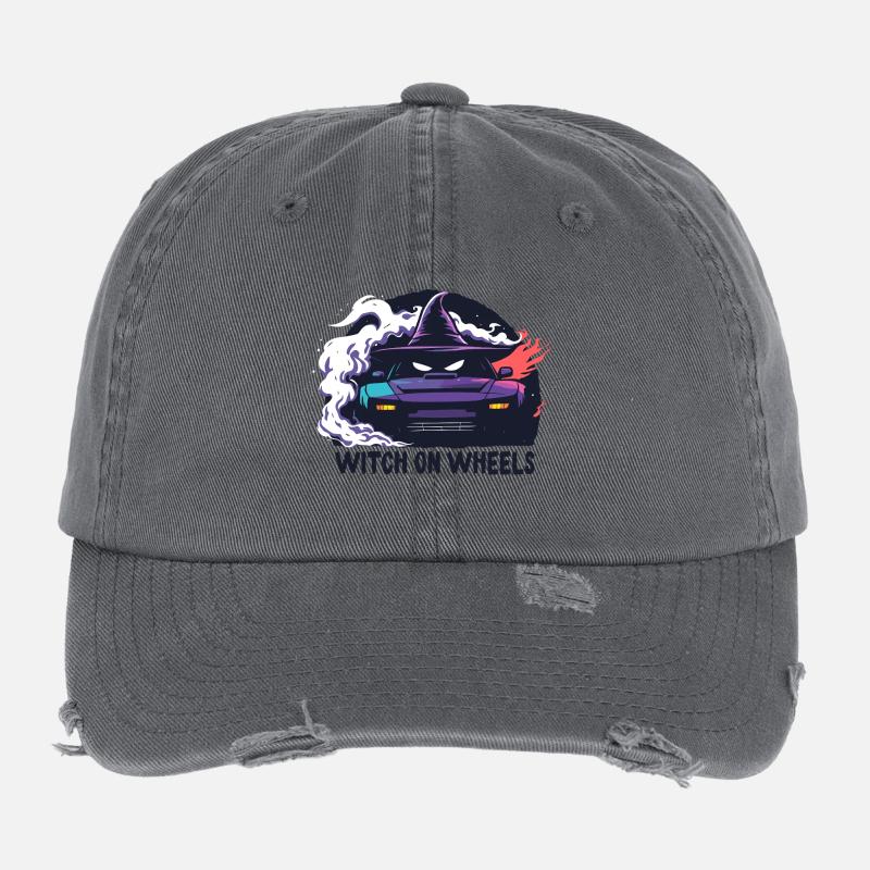 Sorcière sur roues Neon Ride Casquette vintage effet usé Flexfit