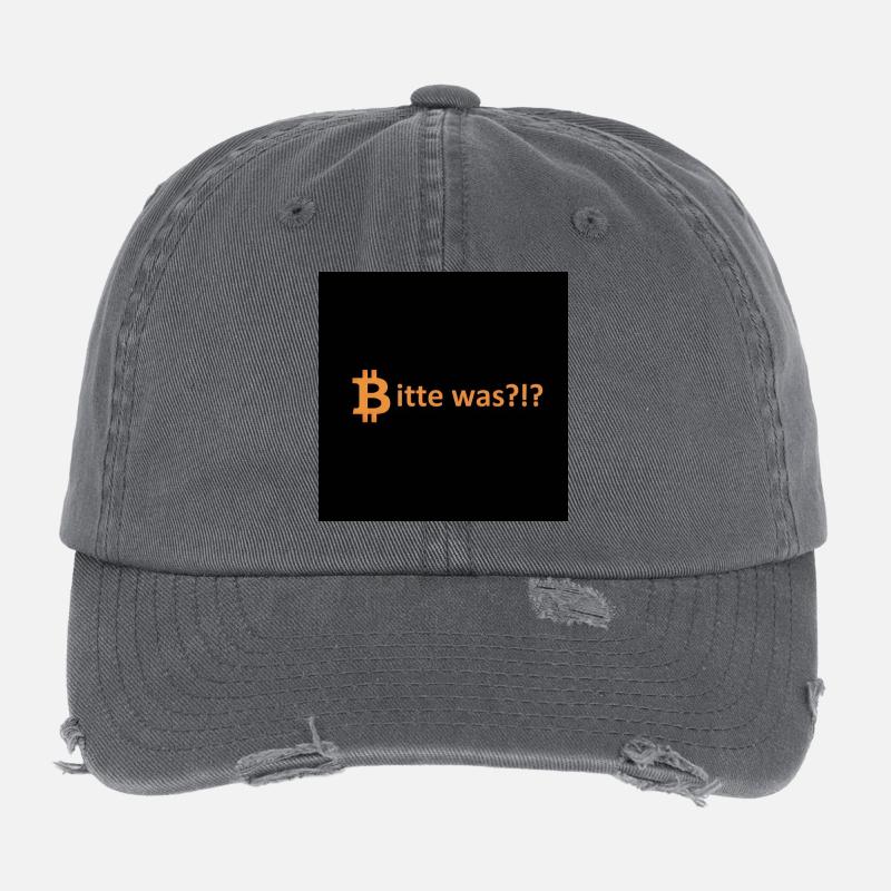 Bitcoin Bitte Was Spruch Flexfit Vintage Destroyed Cap