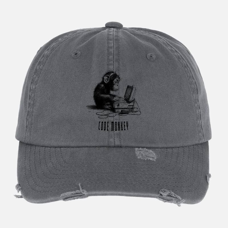 Code Monkay Flexfit Vintage Destroyed Cap