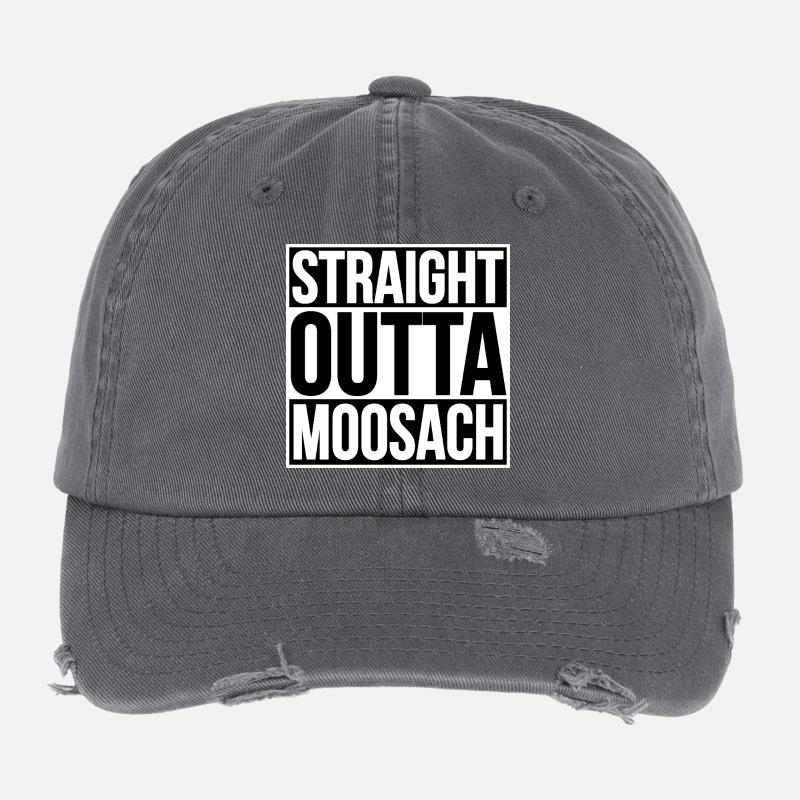 STRAIGHT OUTTA MOOSACH Flexfit Vintage Destroyed Cap