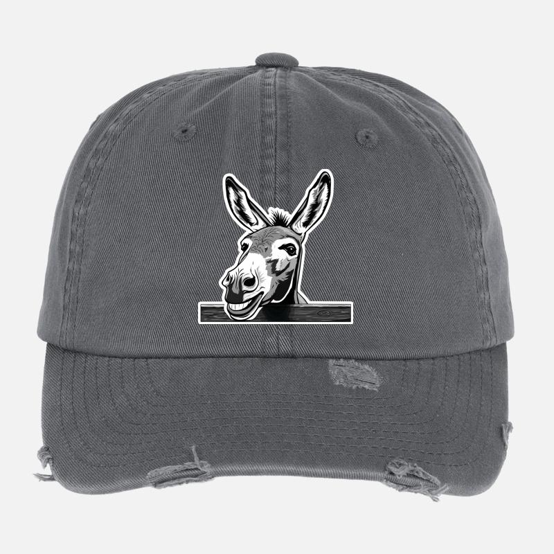 Cheeky donkey – laughter allowed! Flexfit Vintage Destroyed Cap