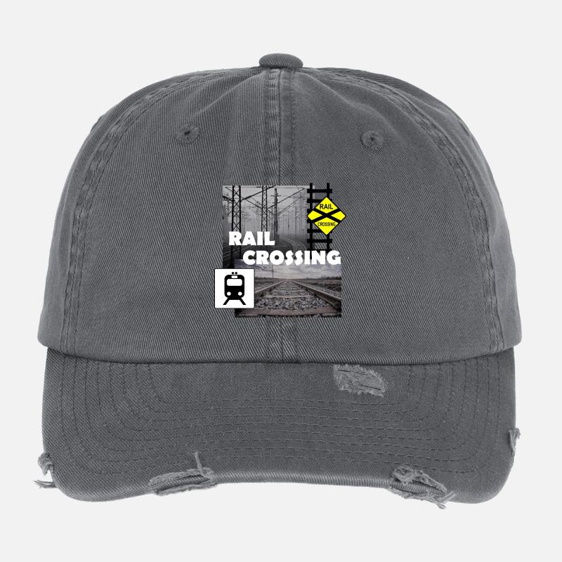 RAIL CROSSING Flexfit Vintage Destroyed Cap
