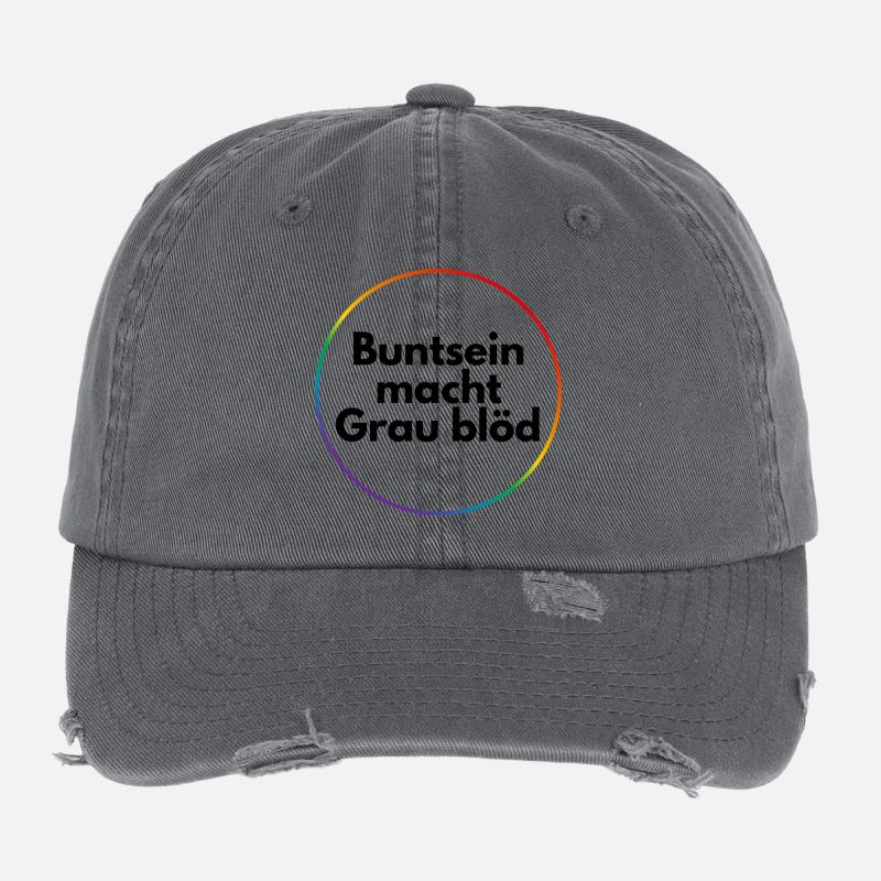 Buntsein macht grau blöd Flexfit Vintage Destroyed Cap