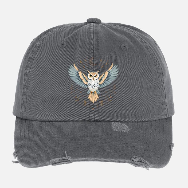 Boho Owl Flexfit Vintage Destroyed Cap