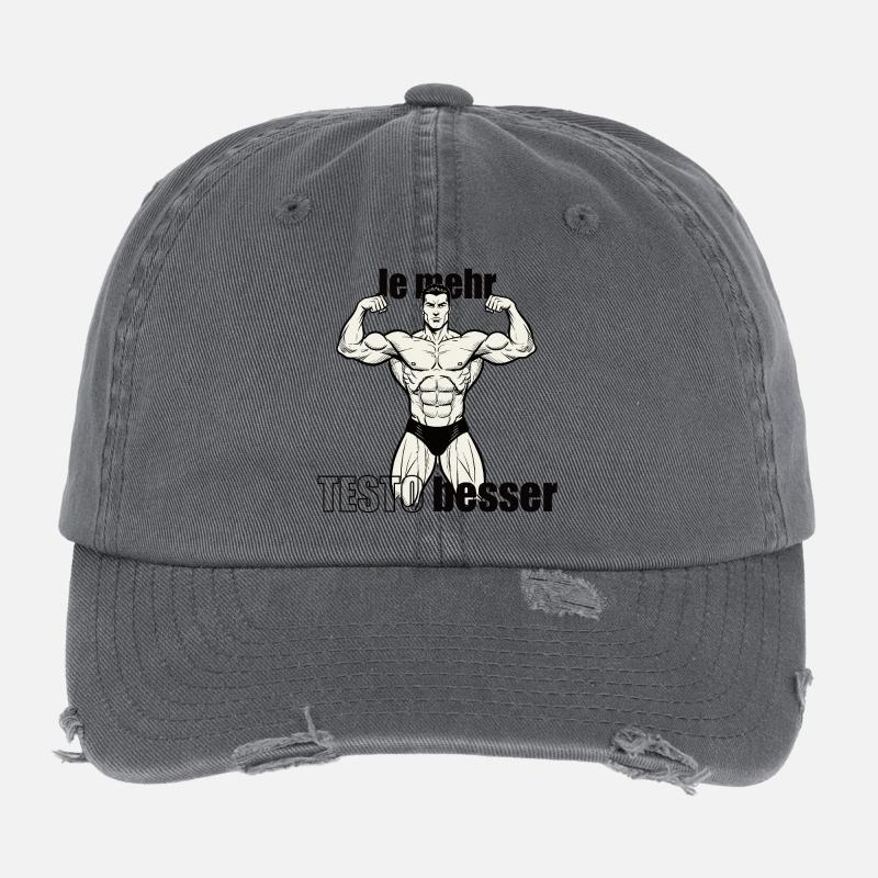 Muscle Hero Power Pose Conception d’impression Casquette vintage effet usé Flexfit