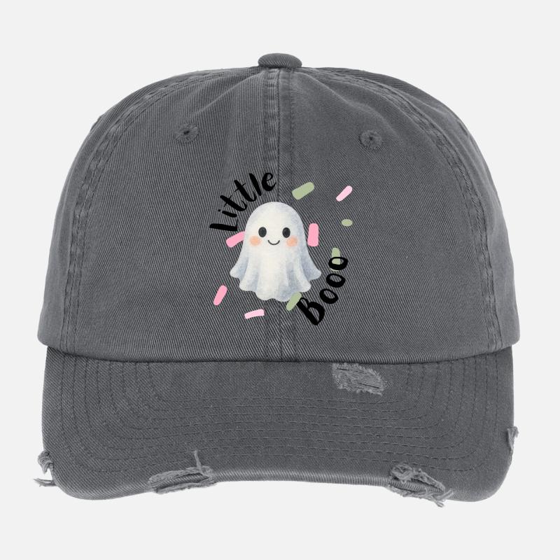 Ghost Ghost Halloween Gift Gift Idea Flexfit Vintage Destroyed Cap