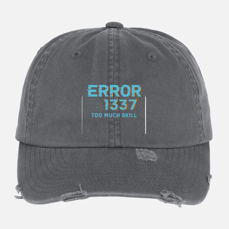 Fehler1337 Too Much Skill Flexfit Vintage Destroyed Cap