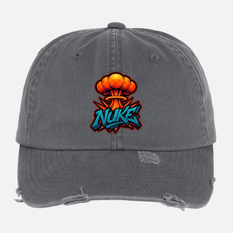 NUKE!  - Graffiti Explosion | exclusive Design Flexfit Vintage Destroyed Cap