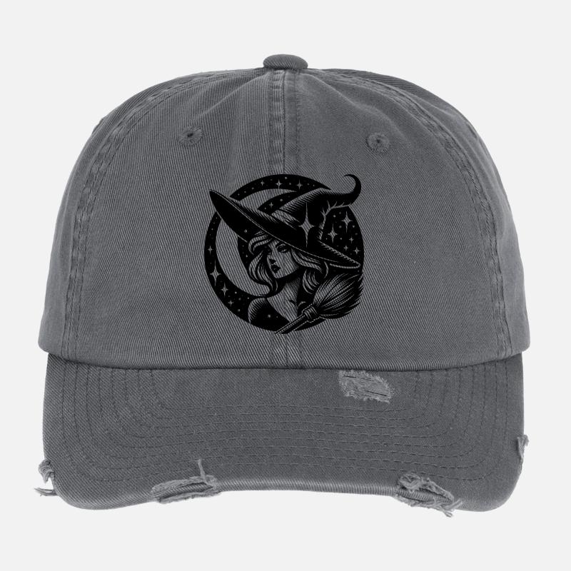 Schaurige Hexe Flexfit Vintage Destroyed Cap