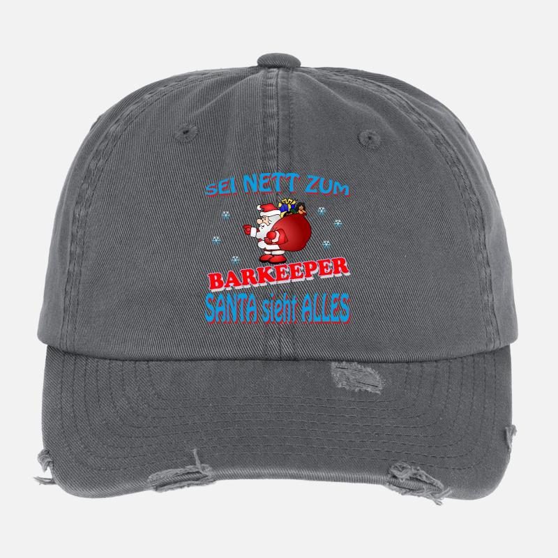 SANTA BARTENDER Flexfit Vintage Destroyed Cap