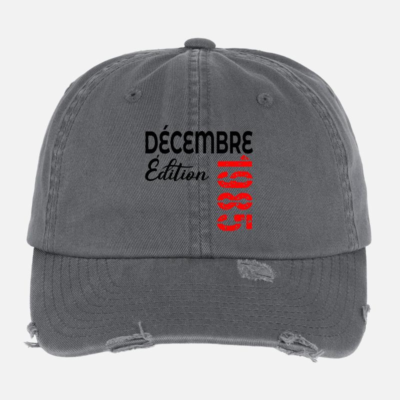 December 1985 40th Anniversary Gift Flexfit Vintage Destroyed Cap