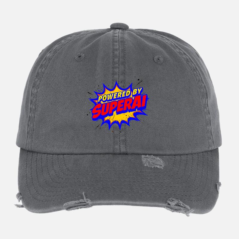 Powered by SuperAI Flexfit Vintage Destroyed Cap