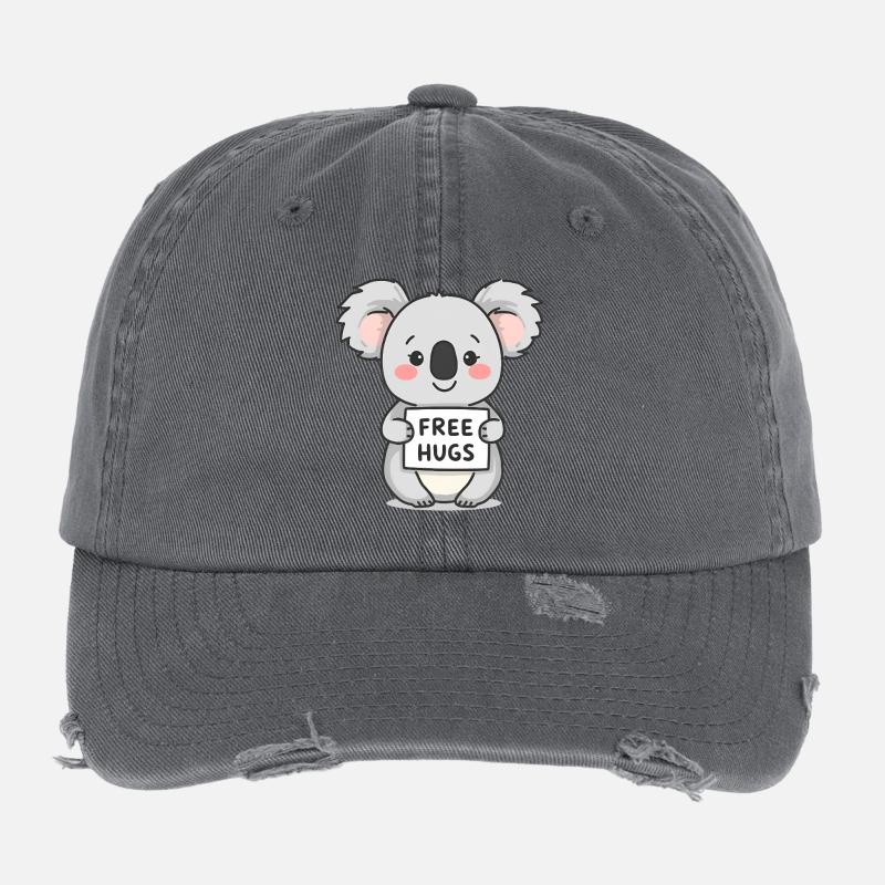Câlins gratuits mignons Koala Casquette vintage effet usé Flexfit