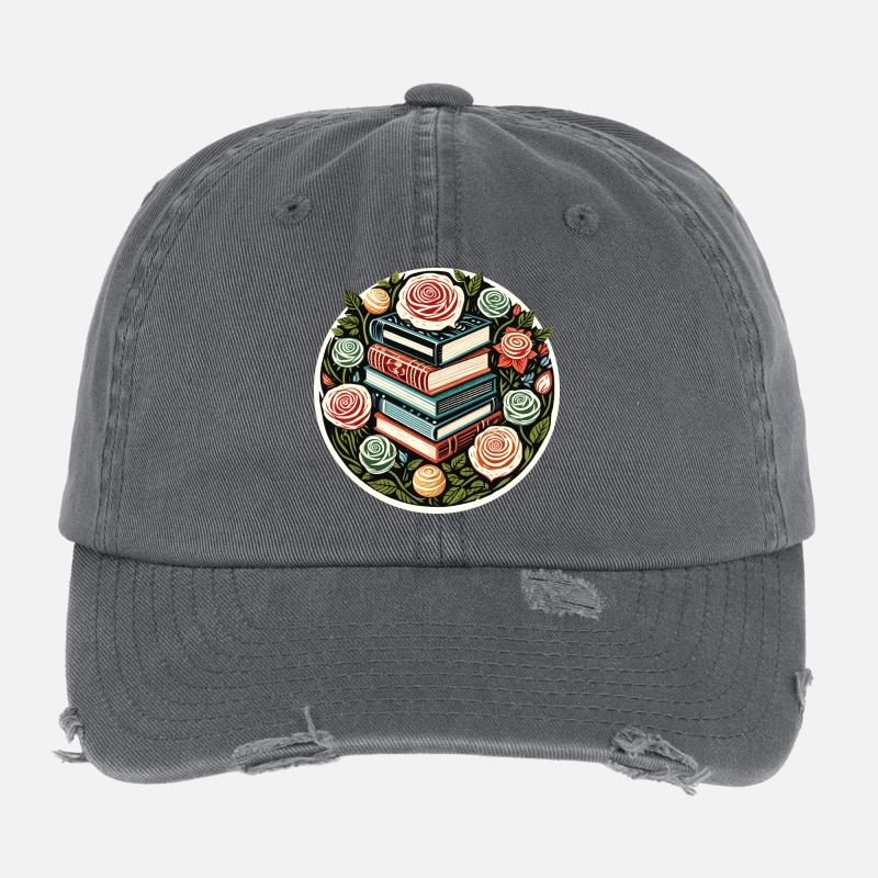 Florales Book Stack Emblem Flexfit Vintage Destroyed Cap