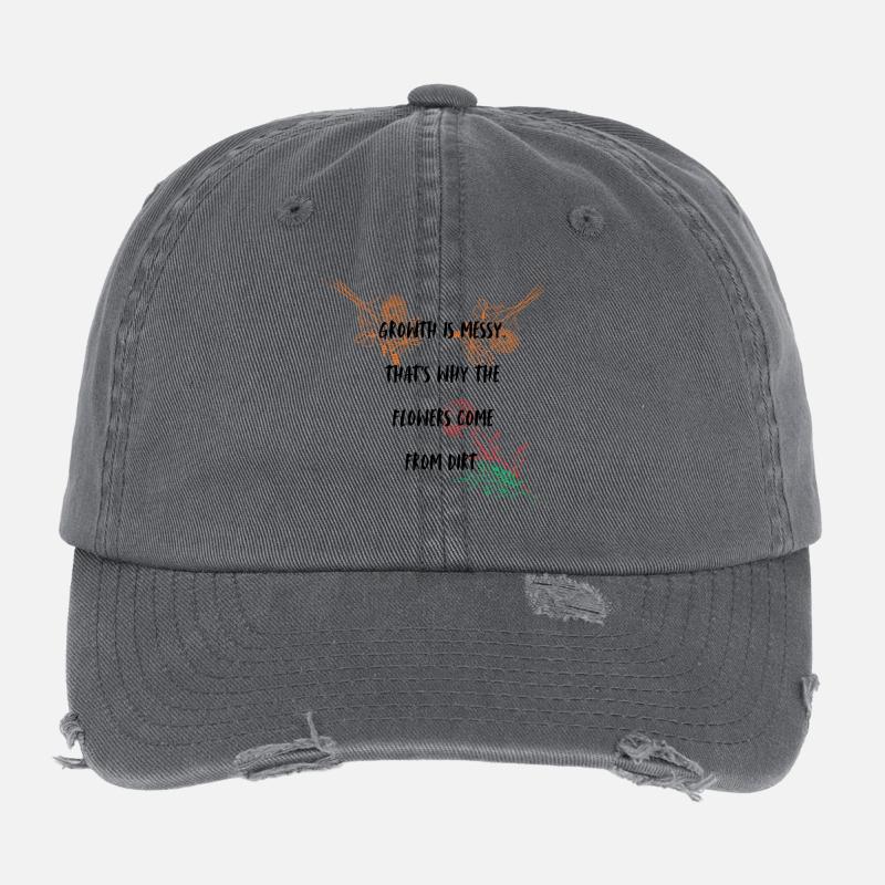 Wachstum Typografie Design Flexfit Vintage Destroyed Cap