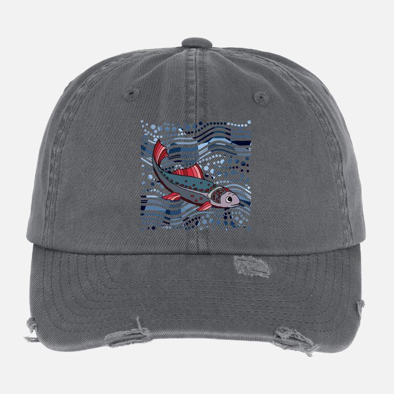 fish Flexfit Vintage Destroyed Cap